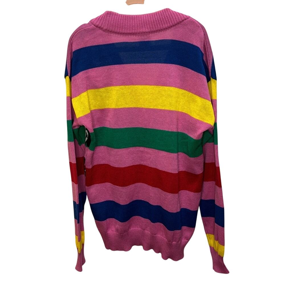 Disney 100 Mickey & Minnie Mouse Retro Re-Imagined Striped Cardigan M - Picture 3 of 5